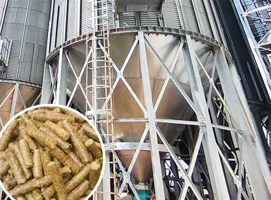 стальной силос для древесных гранул